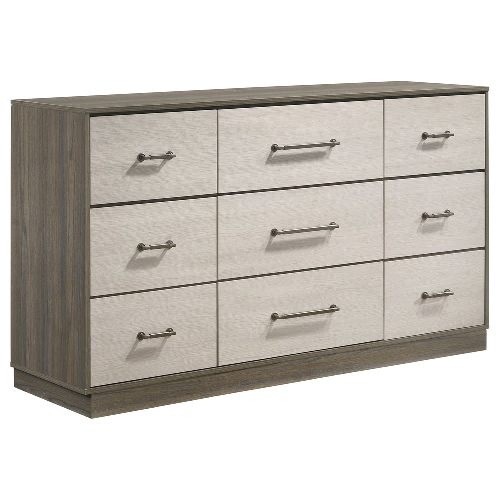 Fenwick - 9-Drawer Dresser - Gray Oak