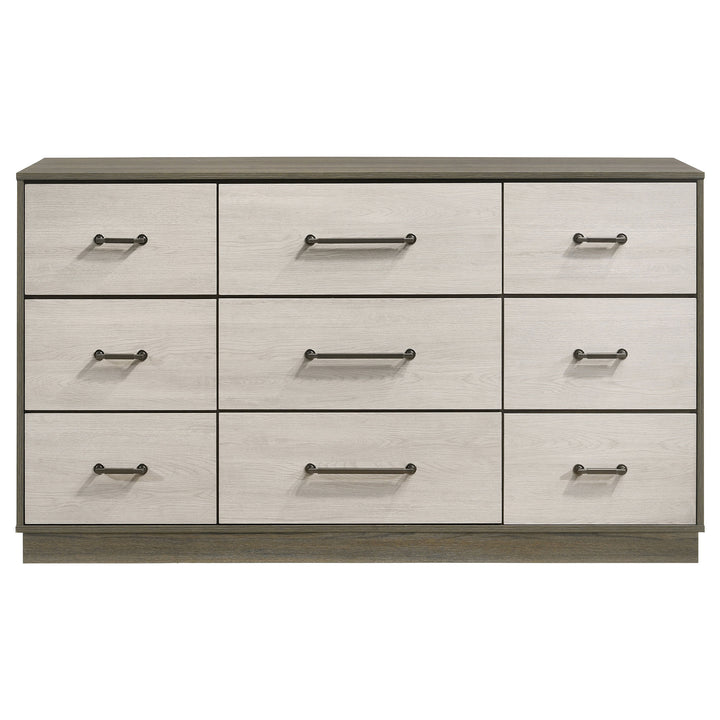 Fenwick - 9-Drawer Dresser - Gray Oak