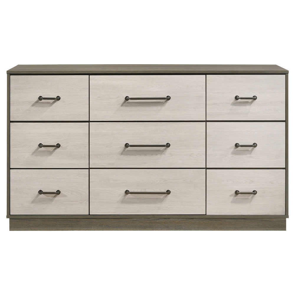 Fenwick - 9-Drawer Dresser - Gray Oak