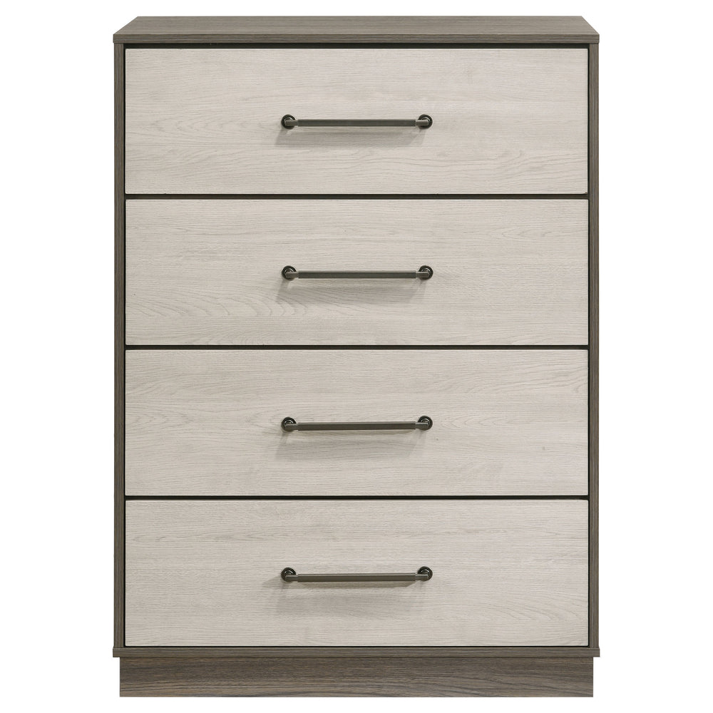 Fenwick - 4-Drawer Chest Of Drawers - Gray Oak