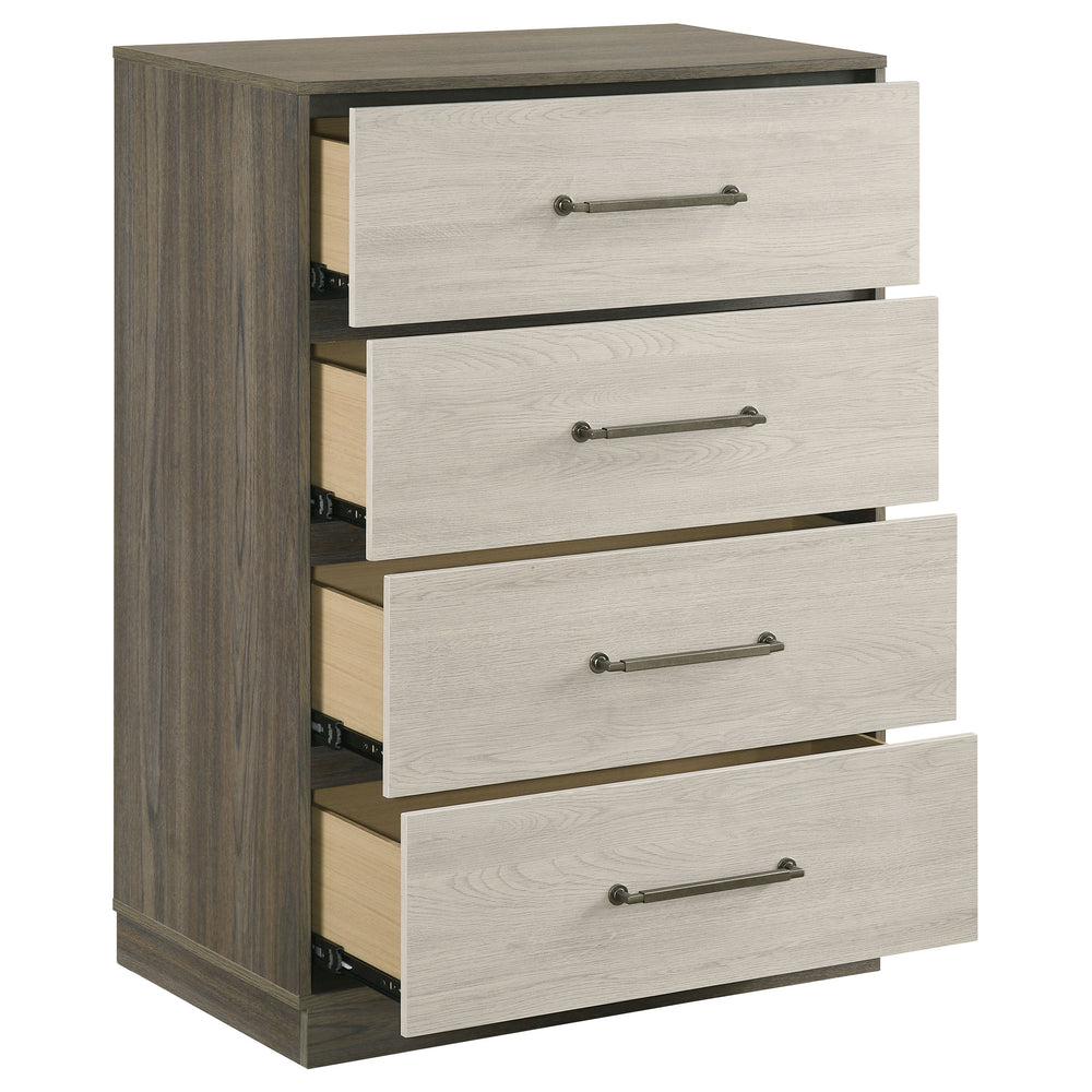 Fenwick - 4-Drawer Chest Of Drawers - Gray Oak