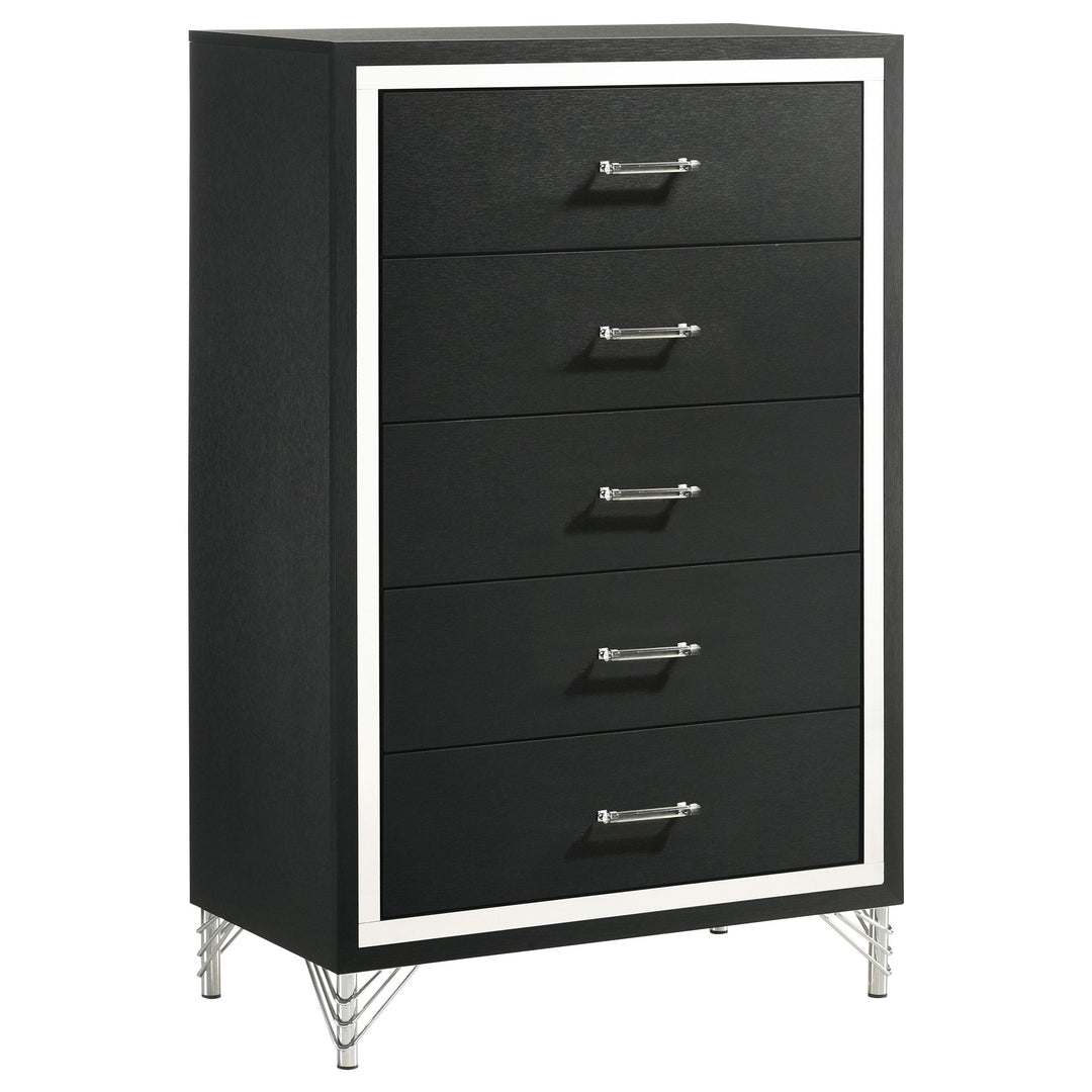 Coaster Furniture 224995 Lucia 5-drawer Bedroom Chest of Drawers Black