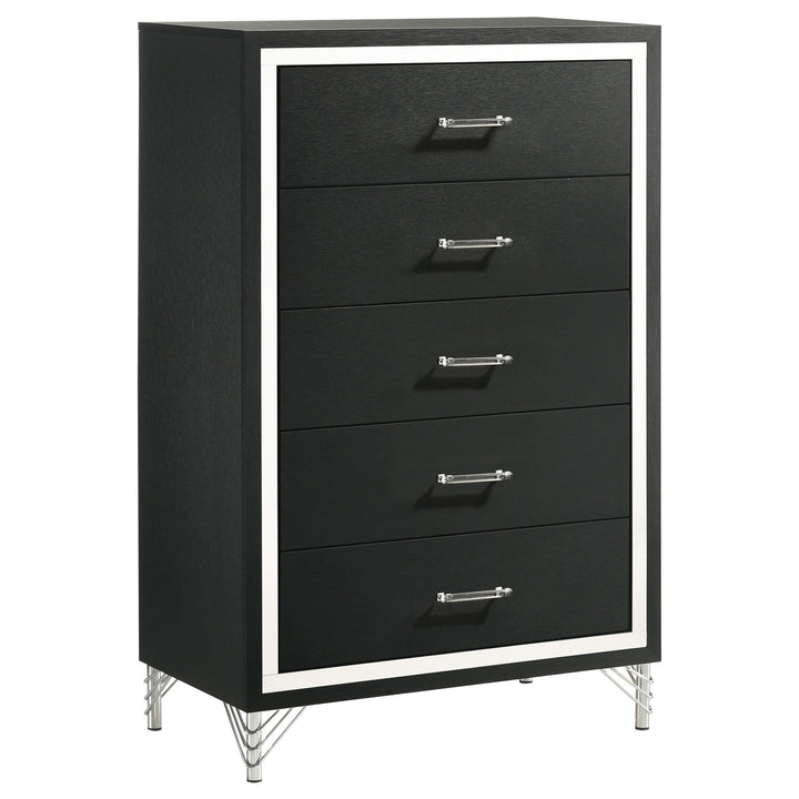 Coaster Furniture 224995 Lucia 5-drawer Bedroom Chest of Drawers Black