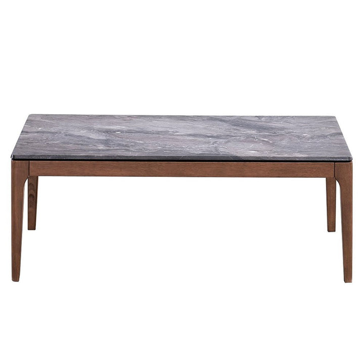 Bevis - Coffee Table - Engineered Stone Top & Walnut