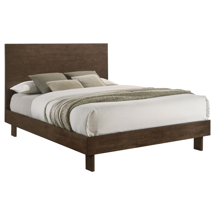 Coaster Furniture 225011Q Glenwood 48-inch Queen Platform Panel Bed Warm Brown