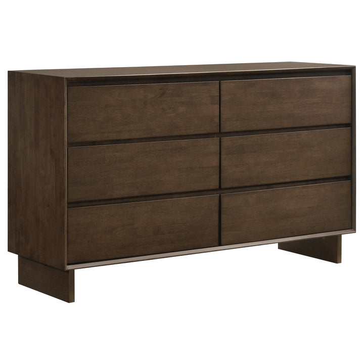 Coaster Furniture 225013 Glenwood 6-drawer Dresser Cabinet Warm Brown