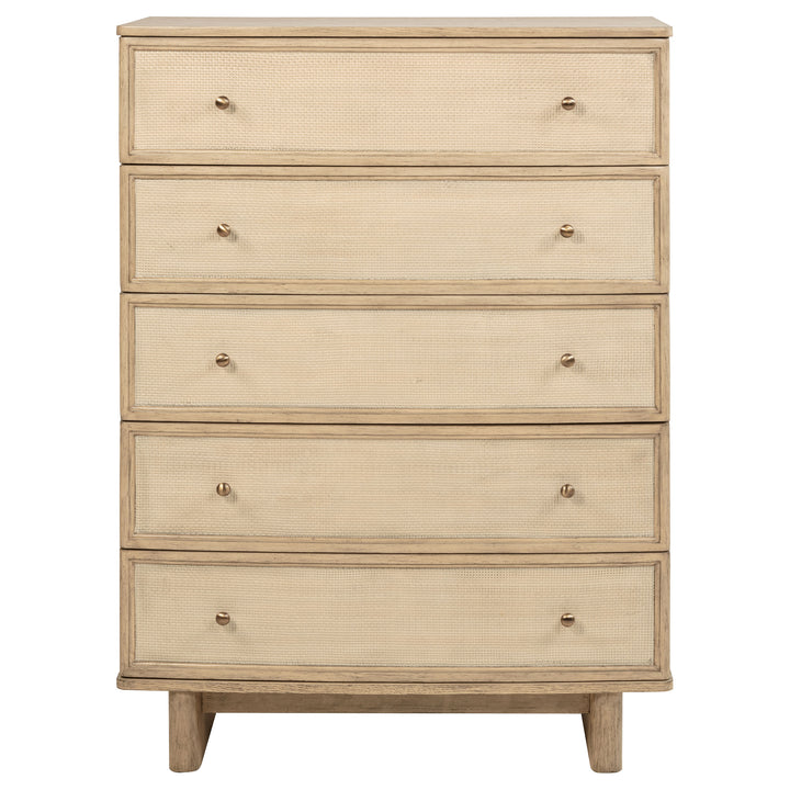 Kailani - 5-Drawer Bedroom Chest Of Drawers - Beige Oak