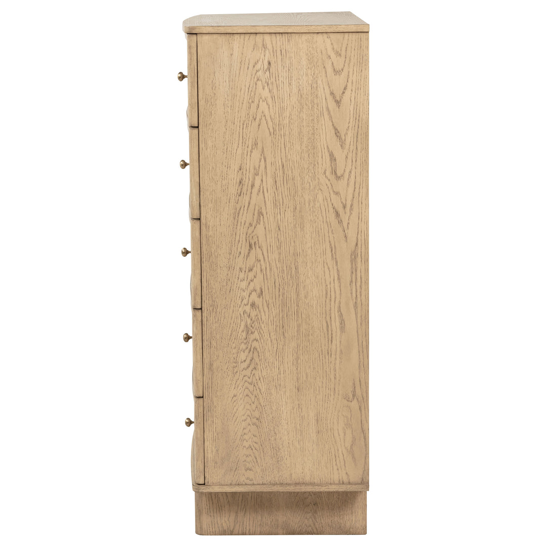 Kailani - 5-Drawer Bedroom Chest Of Drawers - Beige Oak