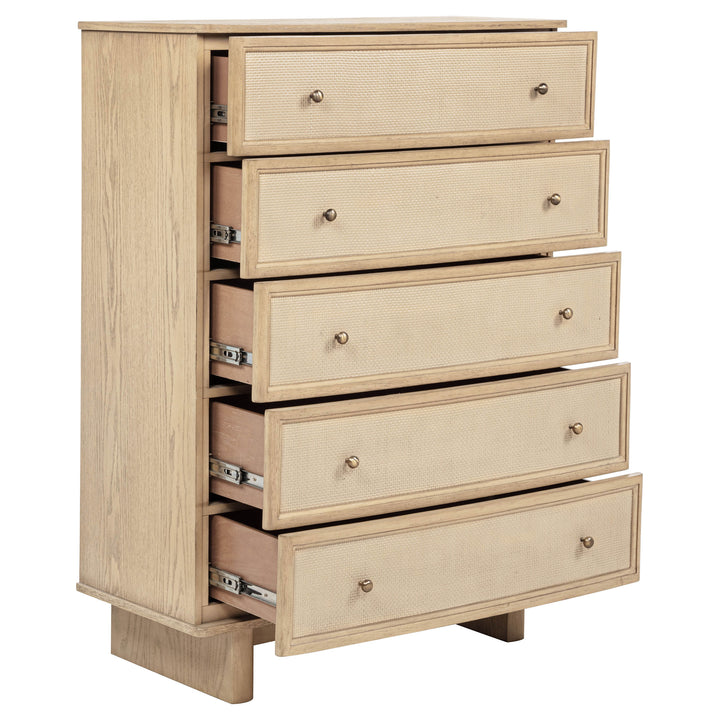 Kailani - 5-Drawer Bedroom Chest Of Drawers - Beige Oak