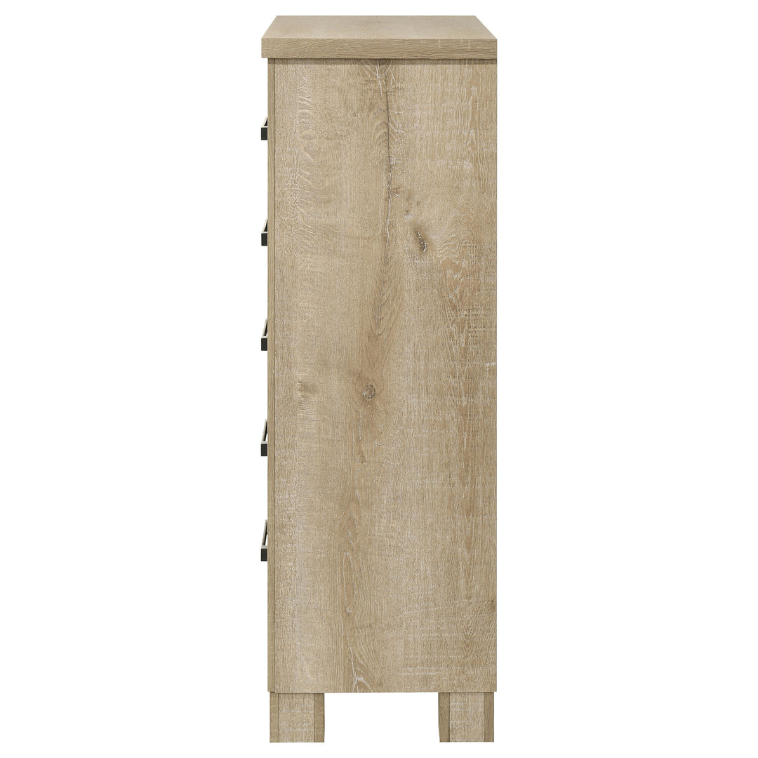 Oakglen - 5-Drawer Bedroom Chest Of Drawers - Weathered Oak