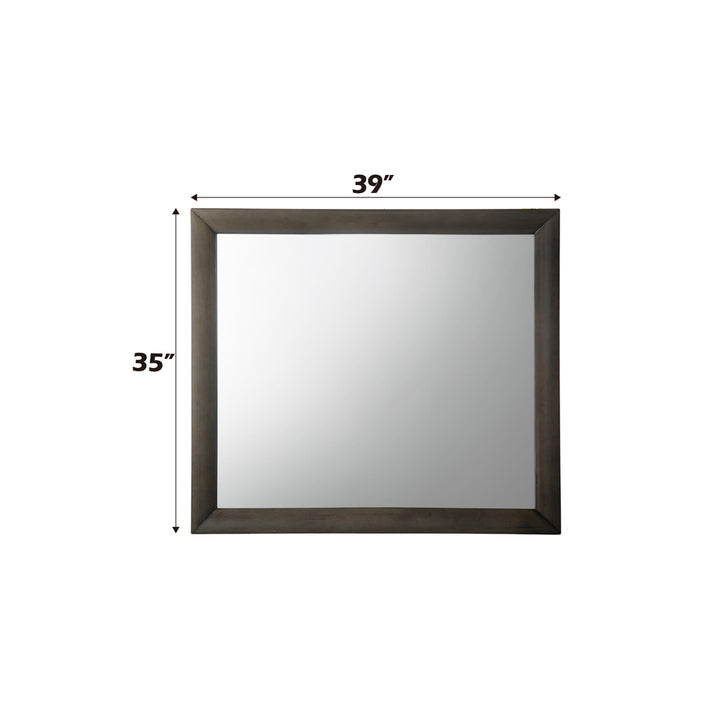 Ireland Mirror in Gray Oak Finish - dimensions