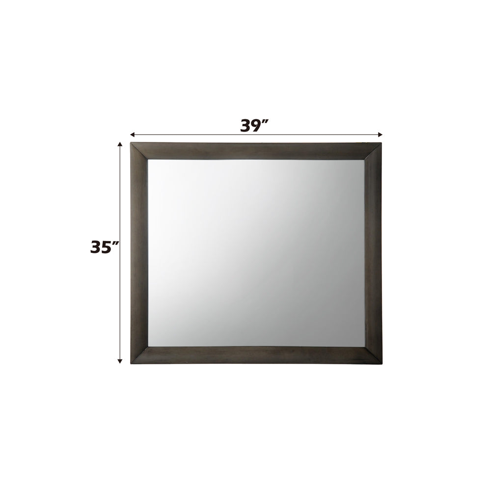 Ireland Mirror in Gray Oak Finish - dimensions
