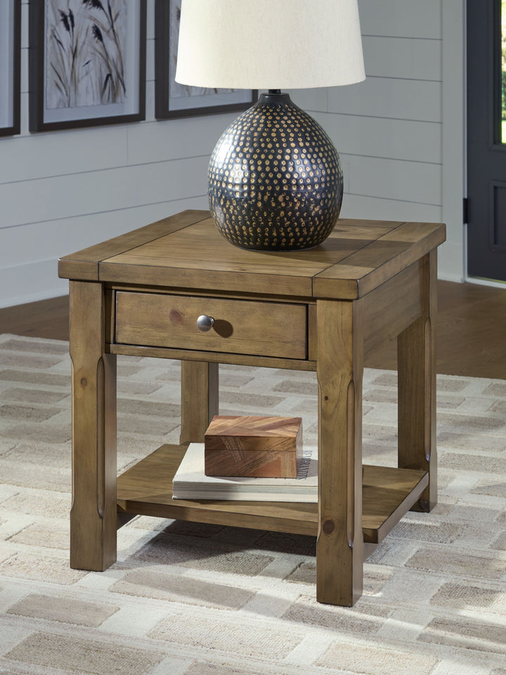 Vandenmore - Rectangular End Table - Medium Brown by Ashley Furniture product image