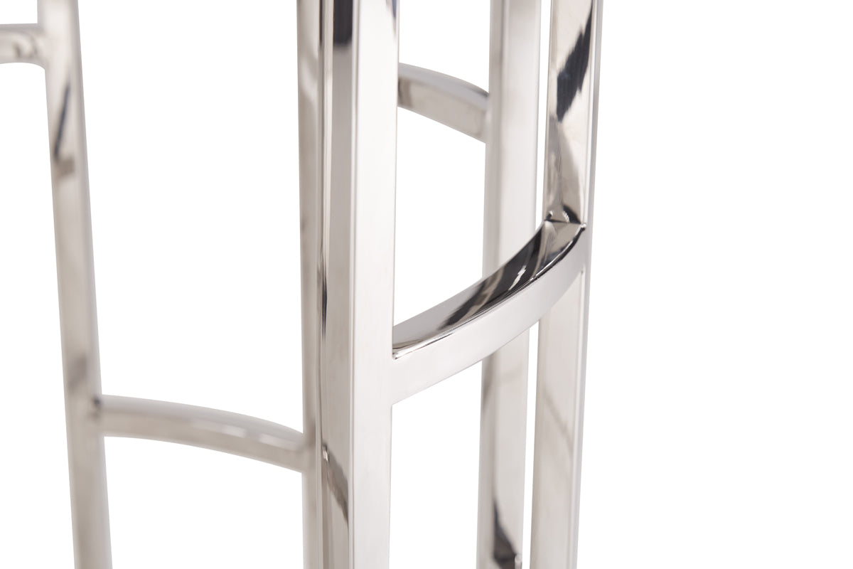 Silvan Modern Marble  and  Stainless Steel End Table