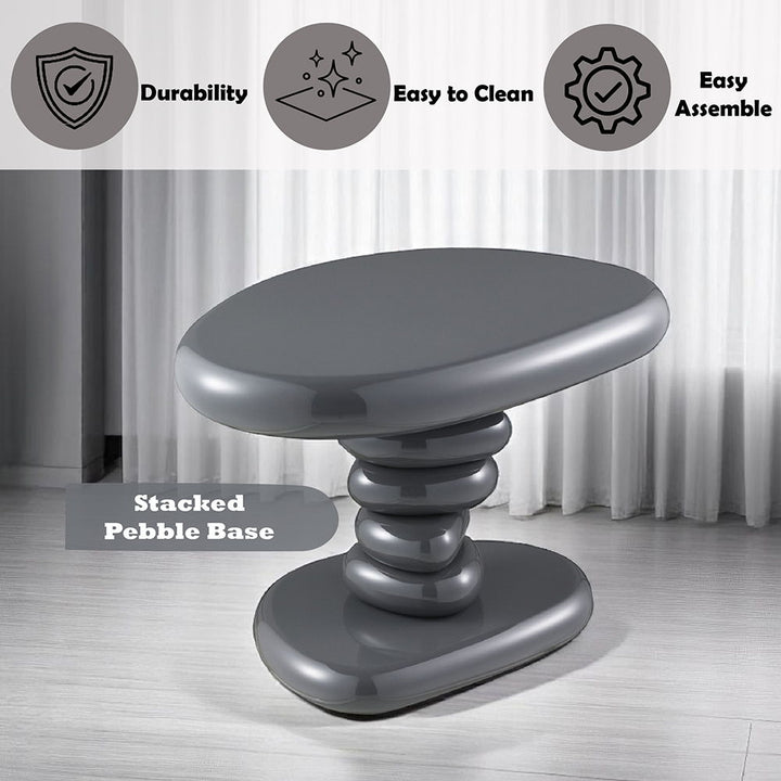 Charlene - End Table - Gray High Gloss