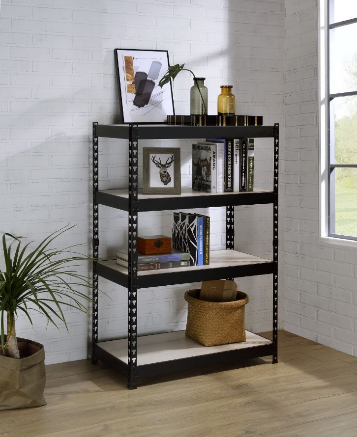 Decmus - 48" Bookshelf - Natural & Black