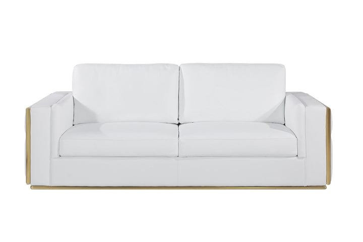 DivanItalia 1130 Sofa in Top-Grain Italian Leather - White
