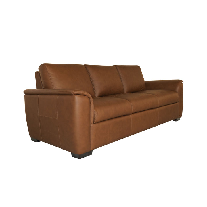 Flexsteel Henry Caramel Leather Sofa