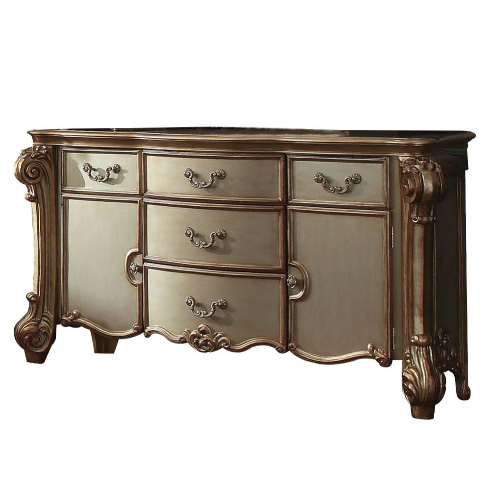 Vendome Dresser in Gold Patina & Bone