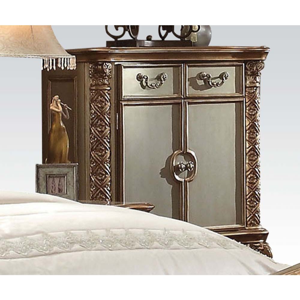 Vendome Chest in Gold Patina & Bone