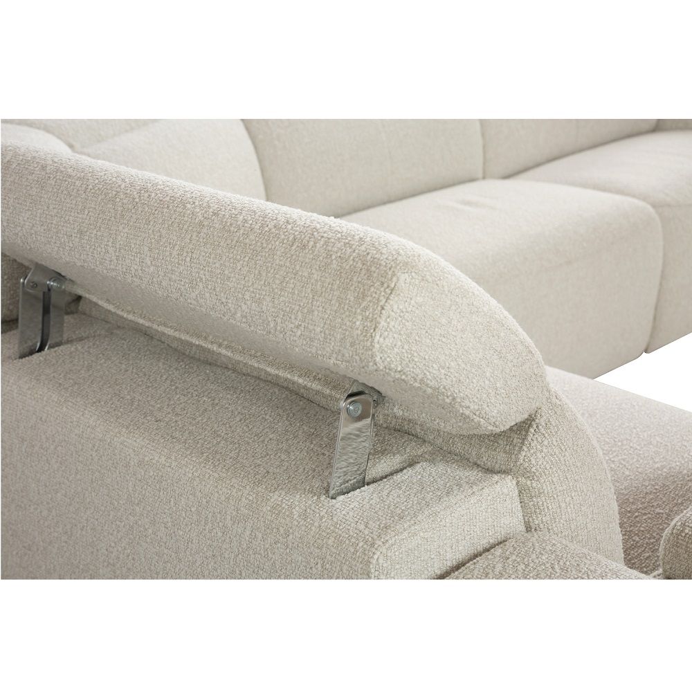 Dayana - Power Motion Sectional Sofa - Beige Boucle