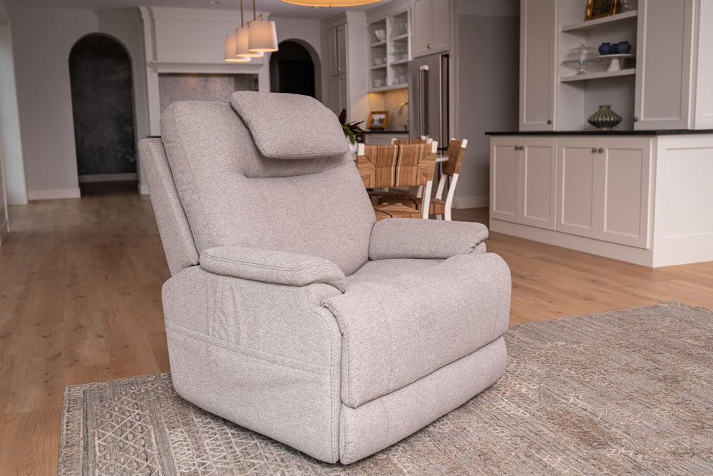Zecliner Model 1 Fabric Power Lift Sleep Recliner with Power Headrest & Lumbar in Dove