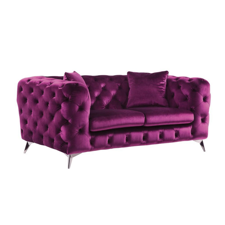 Atronia - Loveseat - Purple Velvet