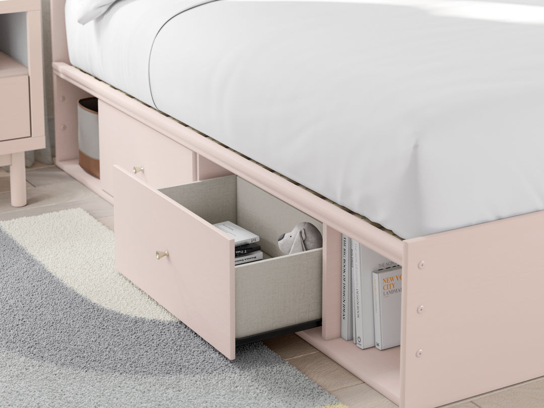 Wistenpine - Full Upholstered Panel Bed With Under Bed Storage - Blush by Ashley Furniture product image