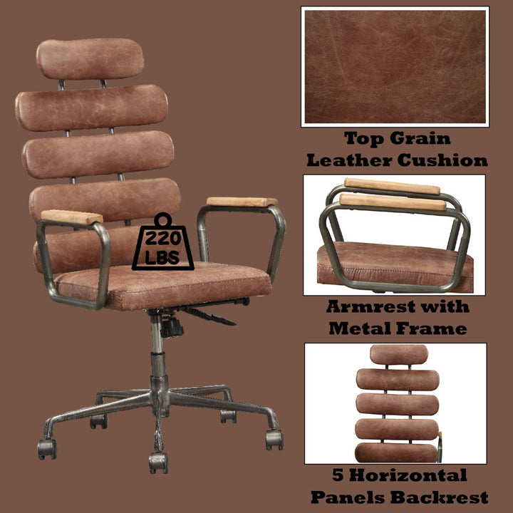 Calan - Office Chair - Vintage Whiskey Top Grain Leather