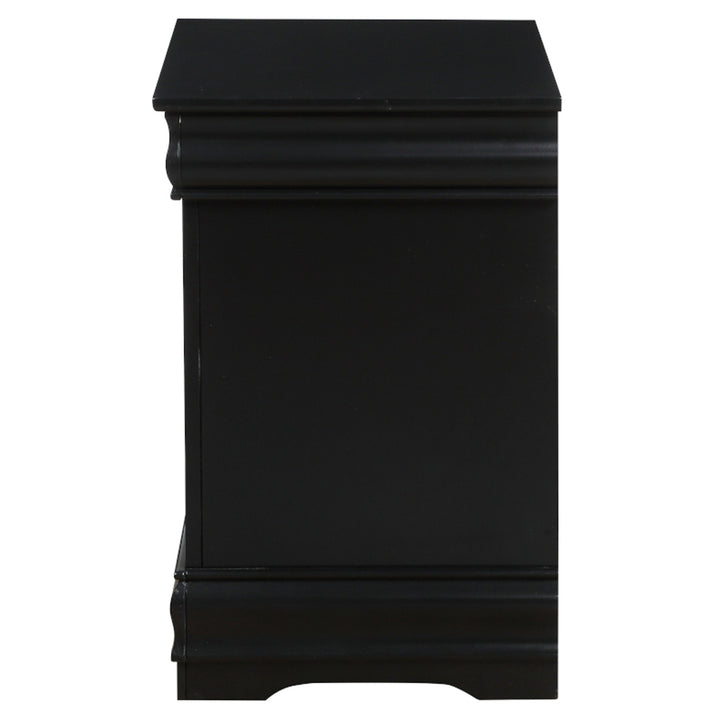 Louis Philippe Nightstand in Black Finish