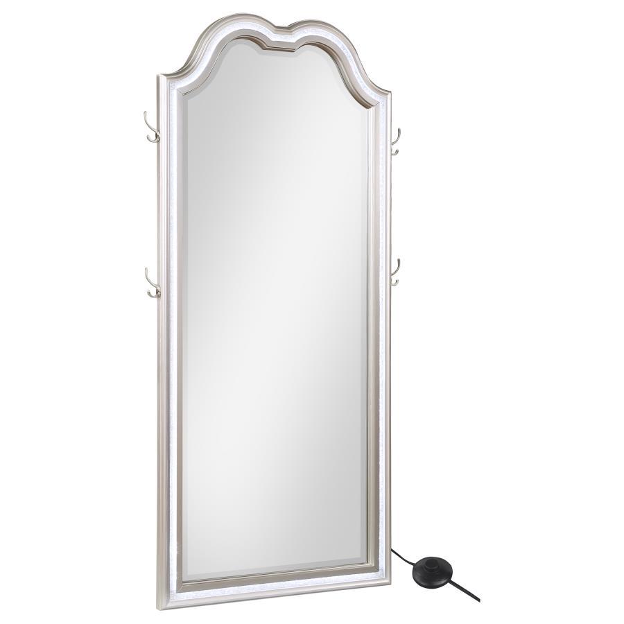 Coaster Furniture Evangeline - Full Length LED Light Floor Mirror - Silver Oak