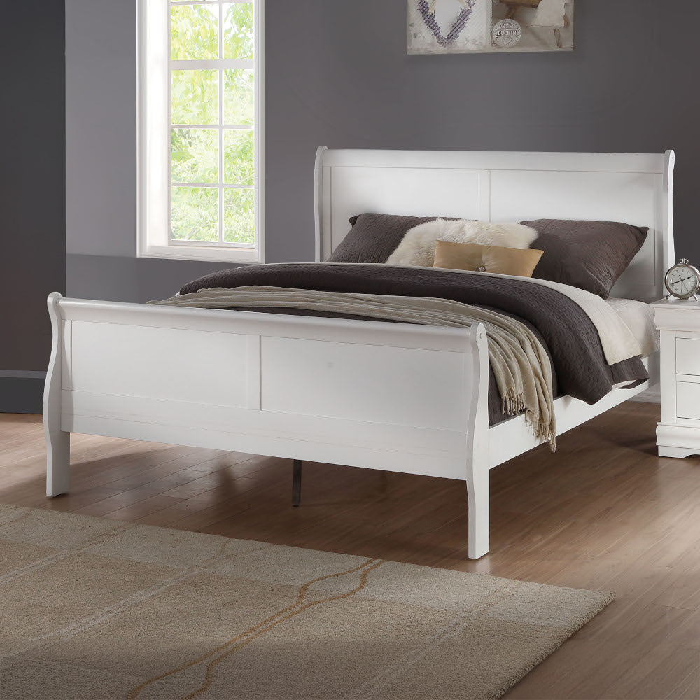 Louis Philippe EK Bed in White