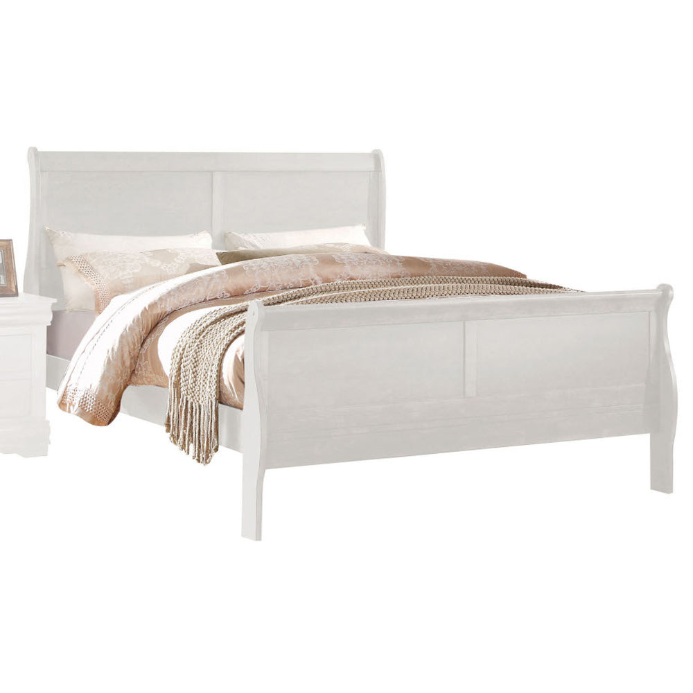 Louis Philippe Queen Bed in White