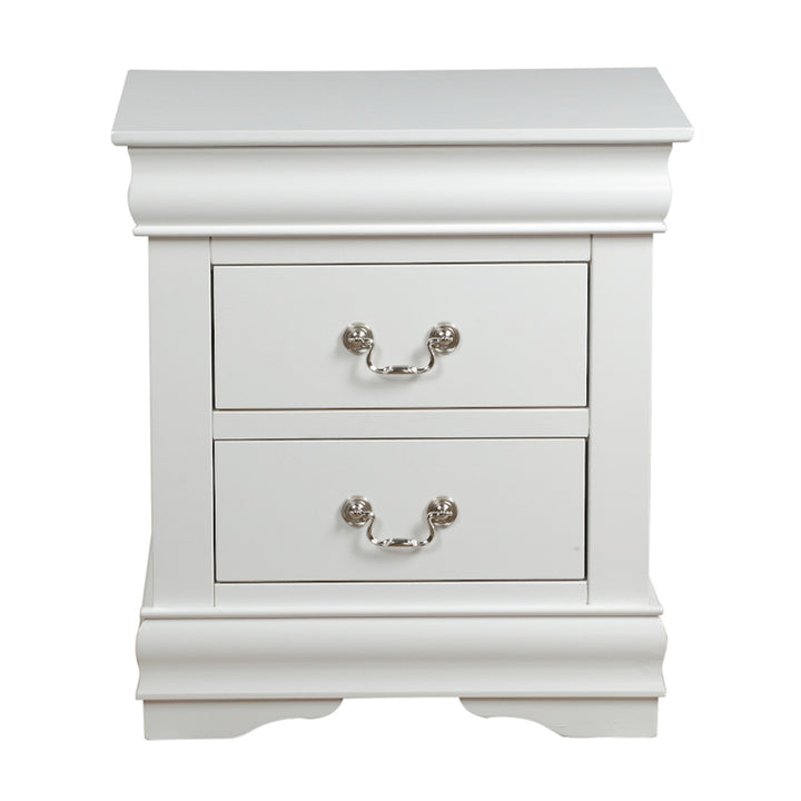 Louis Philippe Nightstand in White Finish