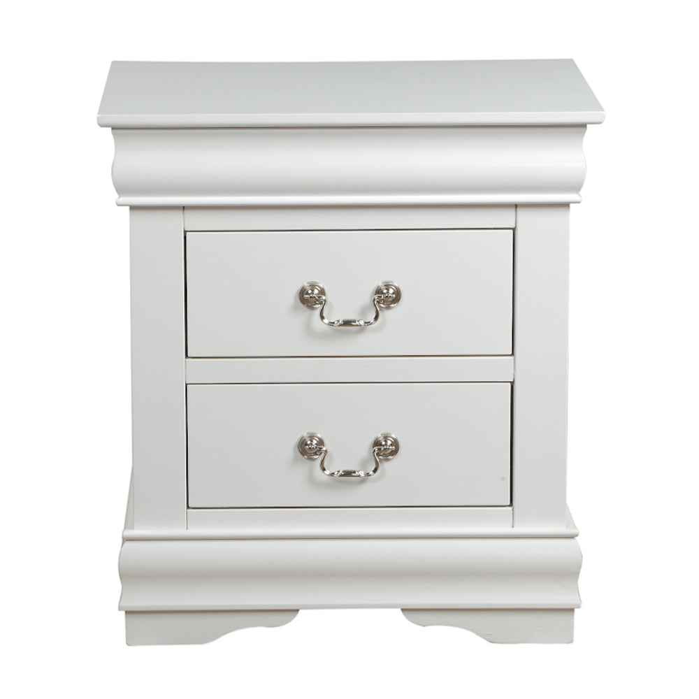 Louis Philippe Nightstand in White Finish