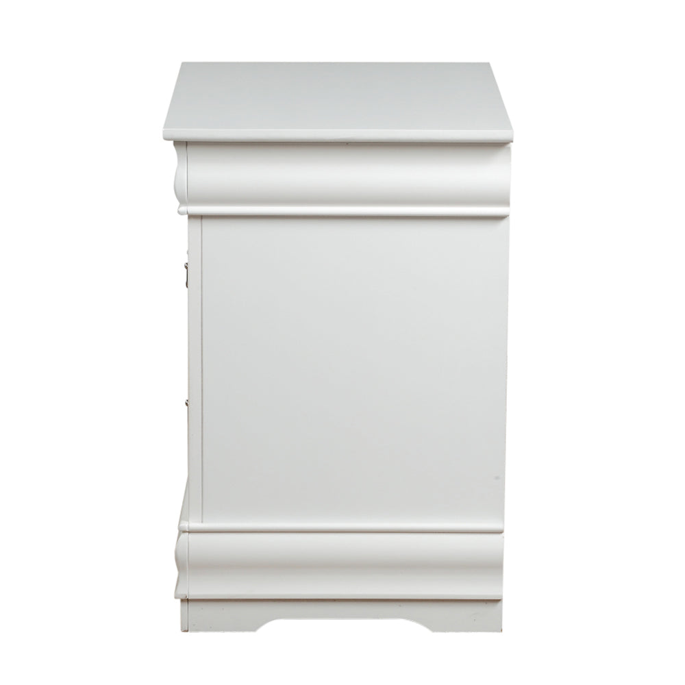 Louis Philippe Nightstand in White Finish