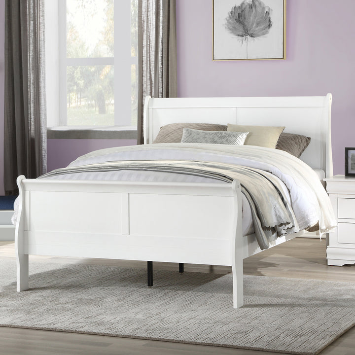 Louis Philippe Twin Bed in White