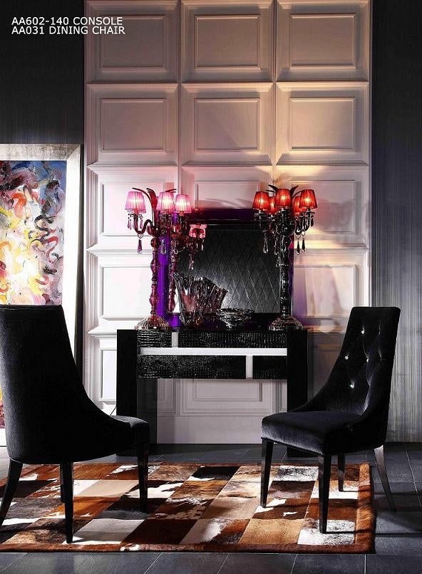 Charlotte - Black Velour Dining Chair (Set of 2)