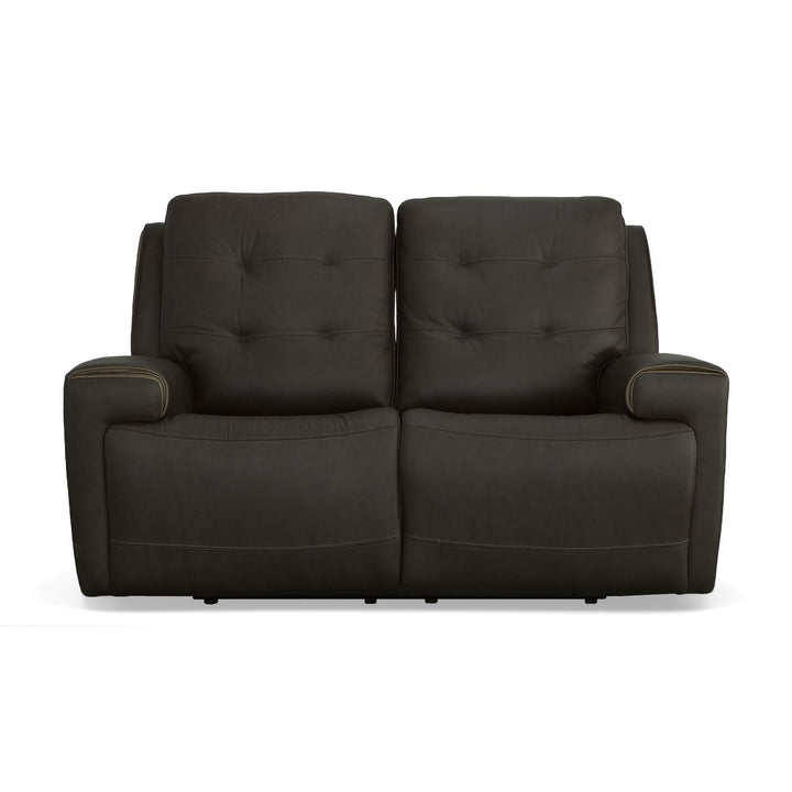 Iris Power Reclining Loveseat With Power Headrests Charcoal