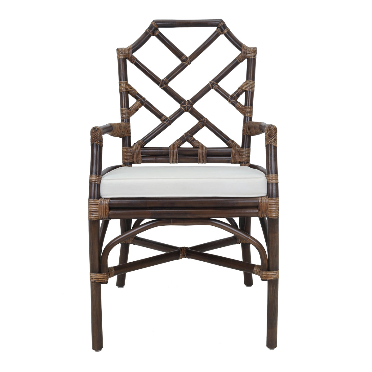 Kara Rattan Dining Arm Chair - Paloma Brown - view 3