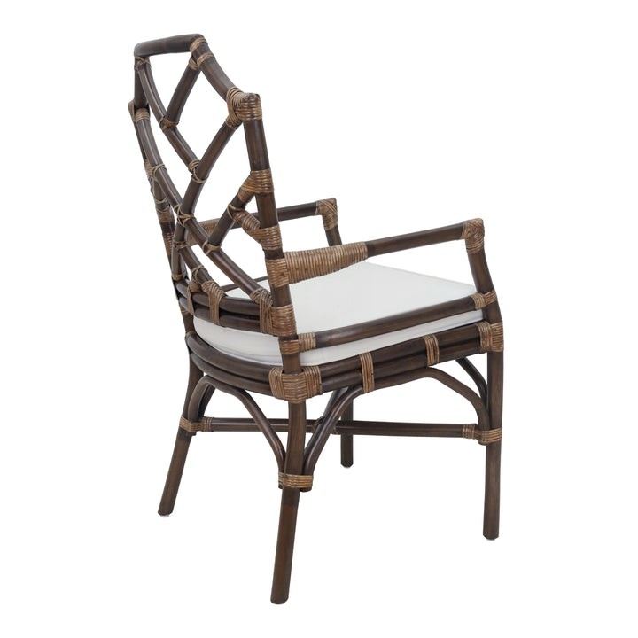 Kara Rattan Dining Arm Chair - Paloma Brown - view 6