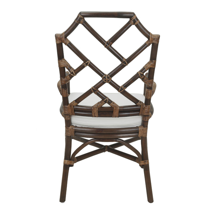 Kara Rattan Dining Arm Chair - Paloma Brown - view 5