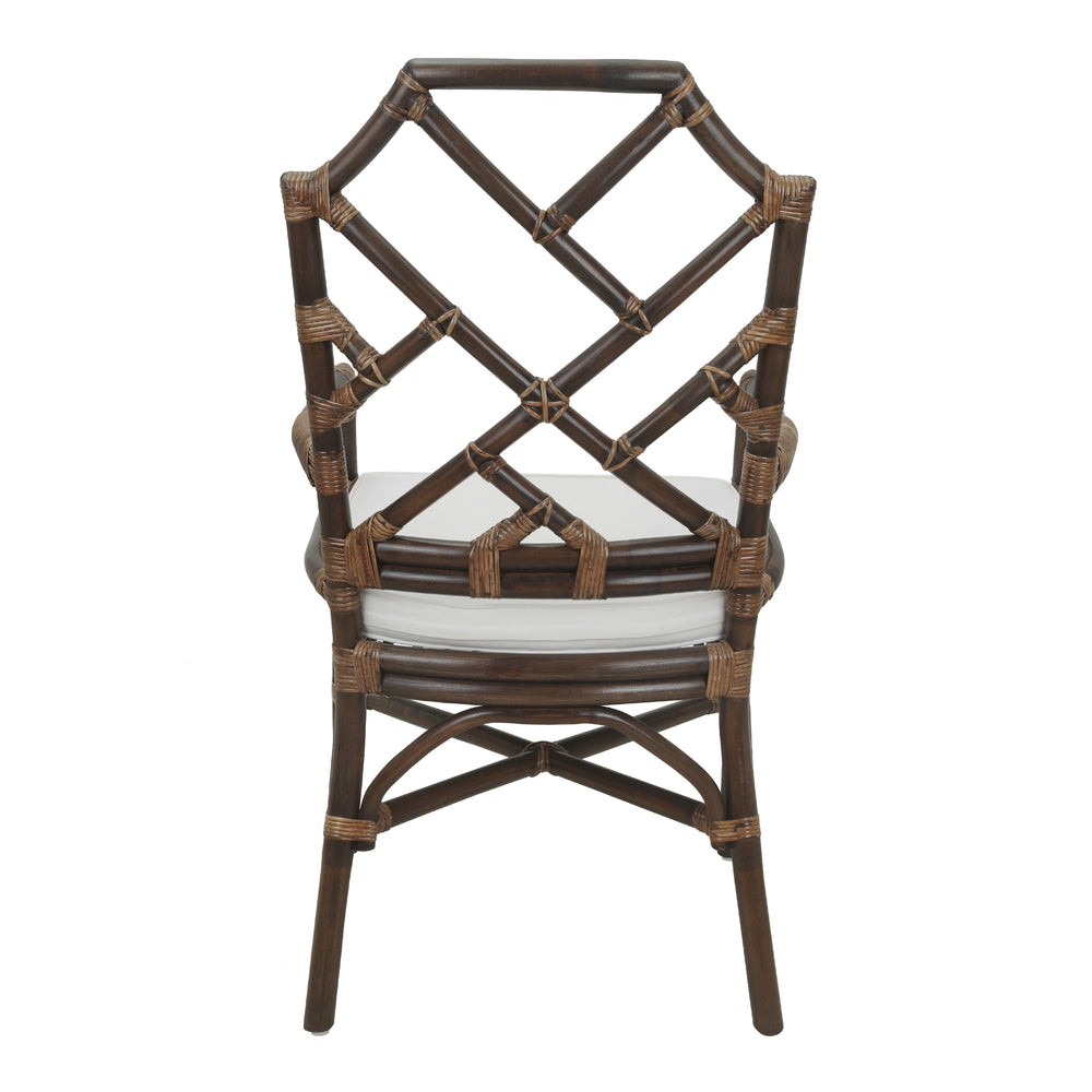 Kara Rattan Dining Arm Chair - Paloma Brown - view 5