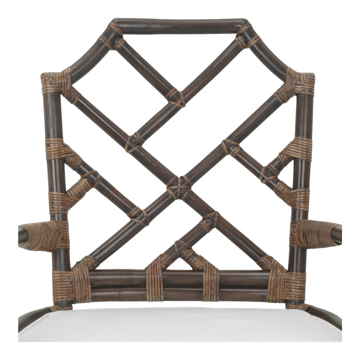 Kara Rattan Dining Arm Chair - Paloma Brown - view 7