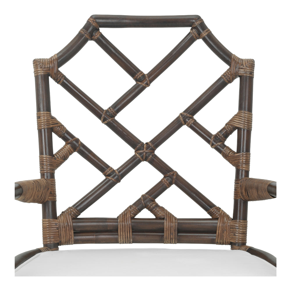 Kara Rattan Dining Arm Chair - Paloma Brown - view 7