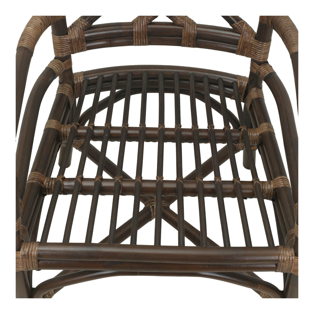 Kara Rattan Dining Arm Chair - Paloma Brown - view 9