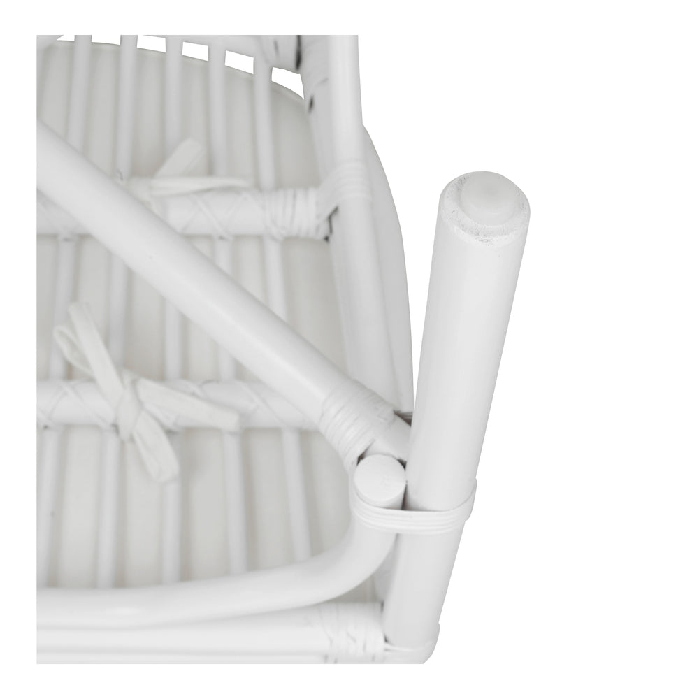 Kara Rattan Dining Arm Chair - White - view 11