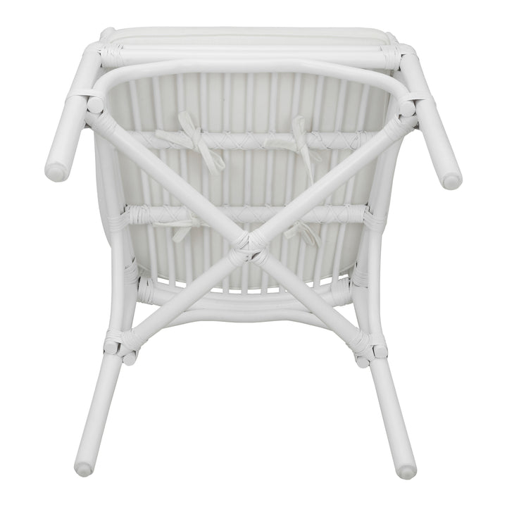 Kara Rattan Dining Arm Chair - White - view 10