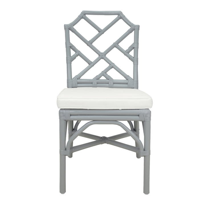 Kara Rattan Dining Side Chair - Gray - view 3