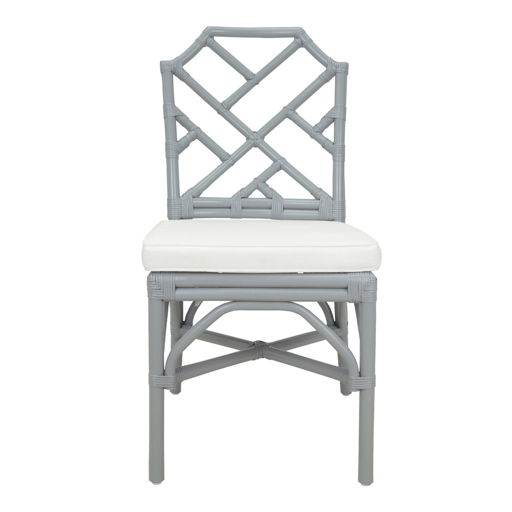 Kara Rattan Dining Side Chair - Gray - view 3